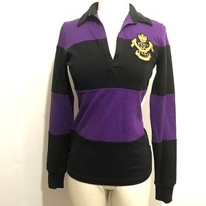 RALPH LAUREN BLUE LABEL - Purple & Black Polo